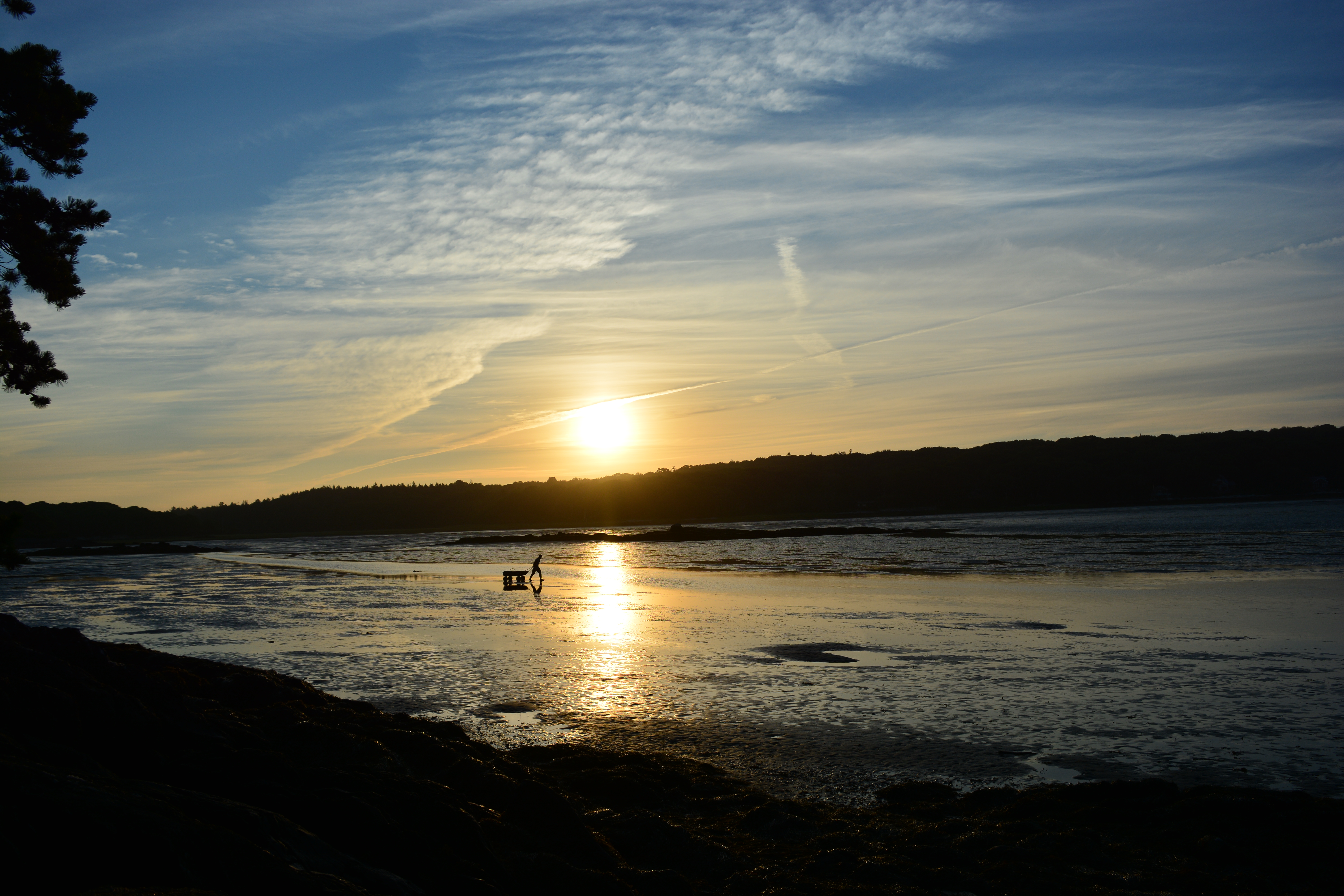 Sunrise over the bay in Maine